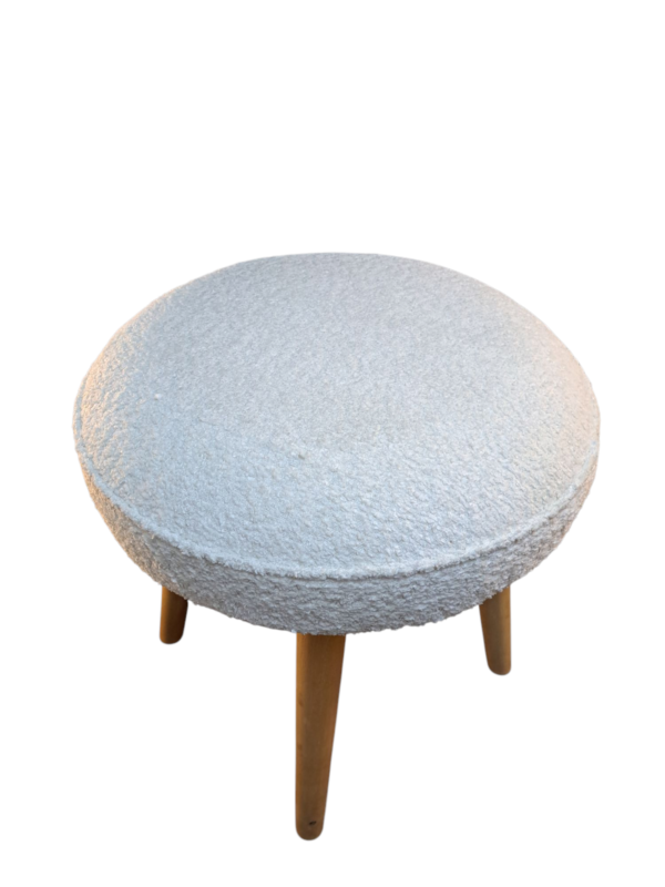 Banqueta nordica en Boucle pelo largo blanco - Image 4